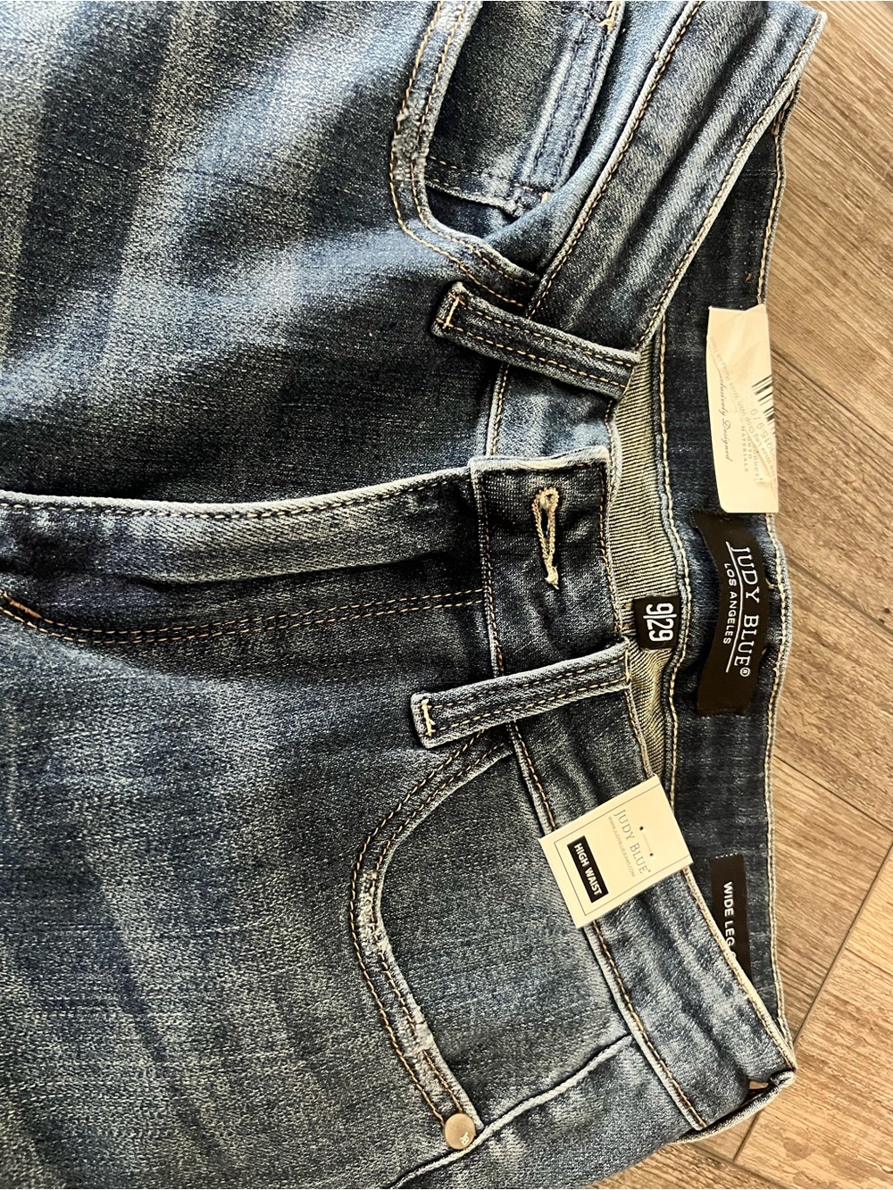 Judy Blue Distressed Medium Blue Bootcut Jeans - Picture 2 of 3